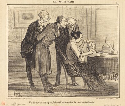 Japonya yapımı sahte bir vazo... by Honoré Daumier