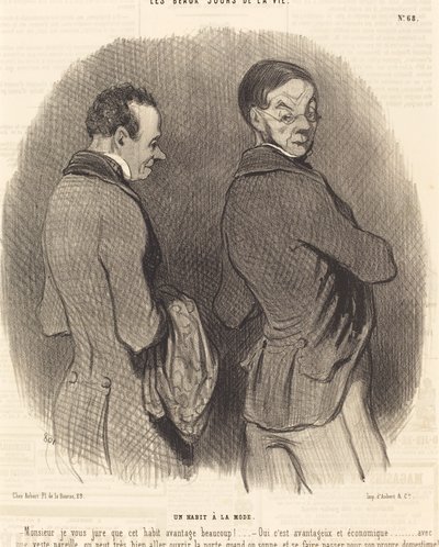 Modaya uygun bir kıyafet by Honoré Daumier