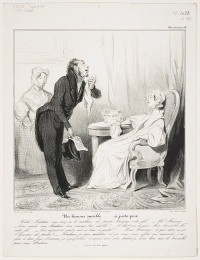 Duyarlı Bir Adam (Caricaturana 43) by Honoré Daumier