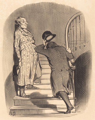 Süresini aynen ödeyen Kiracı by Honoré Daumier