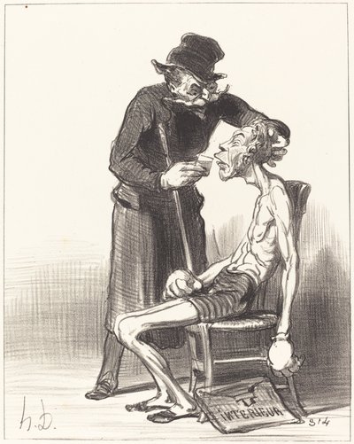 mutsuz bir güreşçi by Honoré Daumier