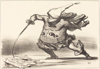 Bot giyen bir Matamore... by Honoré Daumier