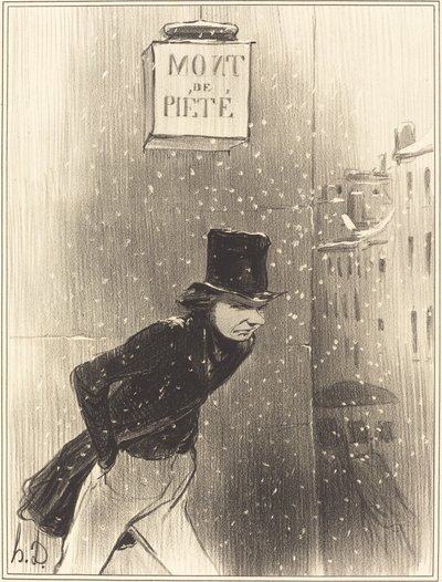 İşinin altında bir beyefendi by Honoré Daumier