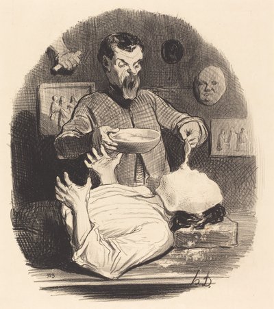 Kendini tatmin etmek isteyen bir beyefendi... by Honoré Daumier
