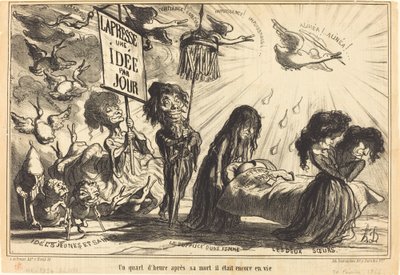 Ölümünden Çeyrek Saat Sonra Hala Yaşıyordu by Honoré Daumier