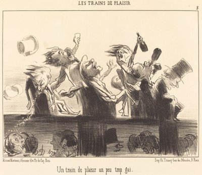 Biraz fazla neşeli bir Zevk Treni by Honoré Daumier