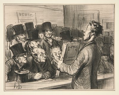 Bir amatör - Ama bu resim nedir by Honoré Daumier