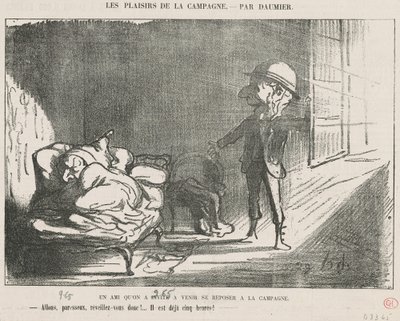 Davet ettiğimiz bir arkadaşımız... by Honoré Daumier