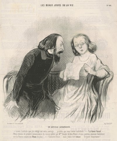 Övgü dolu bir makale by Honoré Daumier