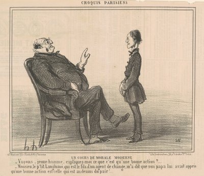 Modern ahlak dersi by Honoré Daumier