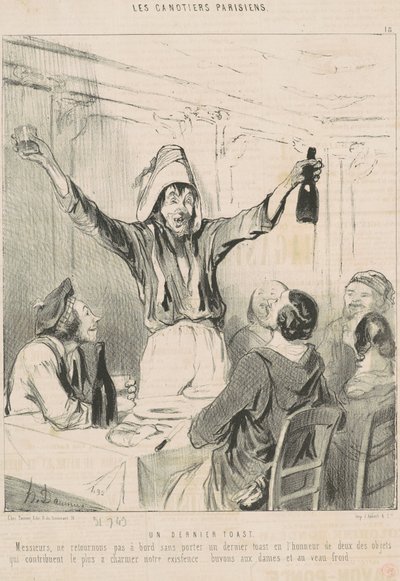 son bir tost by Honoré Daumier