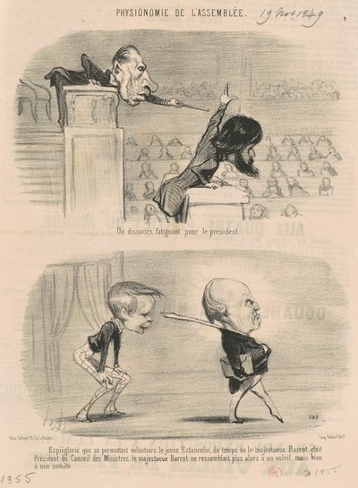 Başkan için yorucu bir konuşma by Honoré Daumier