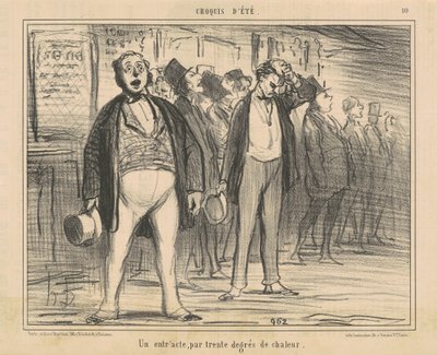 Otuz derece sıcaklıkta bir ara by Honoré Daumier