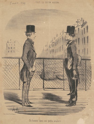 Küçük ayakkabılarında bir adam by Honoré Daumier