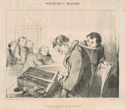 Hiçbir şeyin kutsal olmadığı genç bir adam by Honoré Daumier