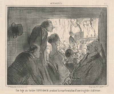 VENTADOUR tiyatrosunda bir kutu... by Honoré Daumier