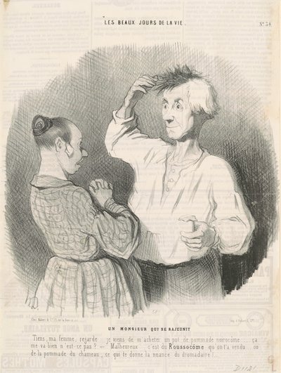 Gençleşiyor bir beyefendi by Honoré Daumier