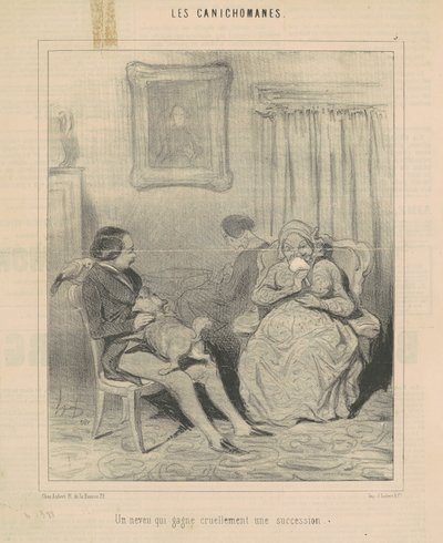 Zalimce bir mülk kazanan bir yeğen by Honoré Daumier