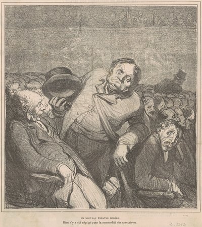Yeni bir model tiyatro by Honoré Daumier