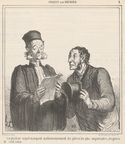 Eksik bir dava adamı... by Honoré Daumier