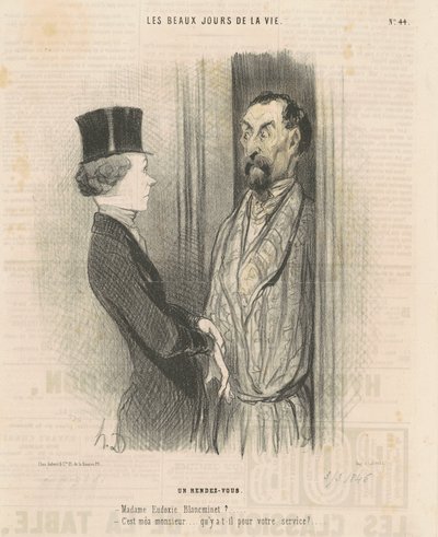 randevu by Honoré Daumier