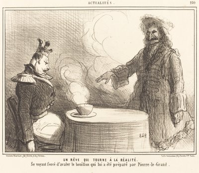 Gerçeğe dönüşen bir rüya by Honoré Daumier