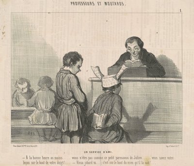 güler yüzlü hizmet by Honoré Daumier