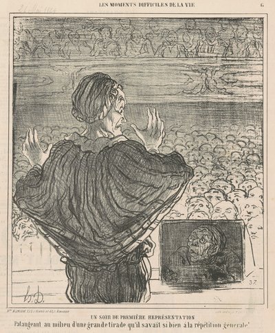 İlk performans gecesi by Honoré Daumier