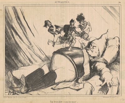 korkunç bir kabus by Honoré Daumier