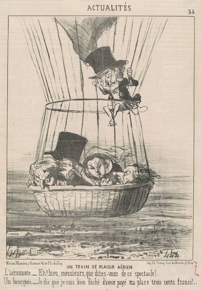Bir hava zevk treni by Honoré Daumier