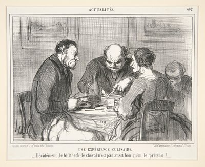 Bir Mutfak Deneyimi: Kesinlikle, at bifteği n by Honoré Daumier