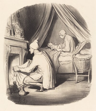 huzursuz bir gece by Honoré Daumier