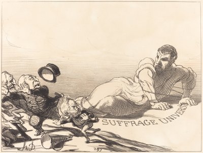 Lilliputluların Paniği... by Honoré Daumier