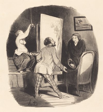 zor bir pozisyon by Honoré Daumier