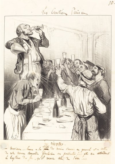 Bir resepsiyon by Honoré Daumier