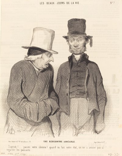 hoş bir toplantı by Honoré Daumier