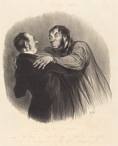 1 Ocak Ziyareti by Honoré Daumier
