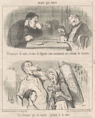 Asla kafana gitmeyen bir içecek by Honoré Daumier