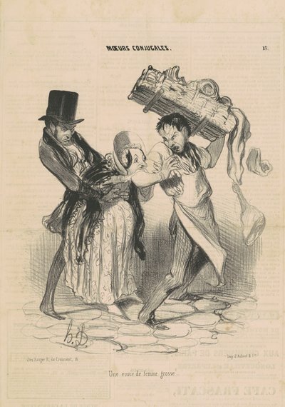 Şişman bir kadın için bir arzu by Honoré Daumier