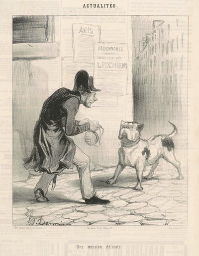 Hassas bir görev by Honoré Daumier