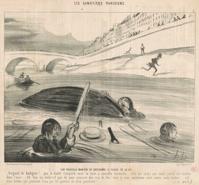 Hayat nehrinden inmenin yeni bir yolu by Honoré Daumier