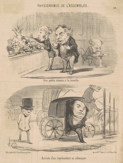 Dinlenme barında küçük bir seans by Honoré Daumier