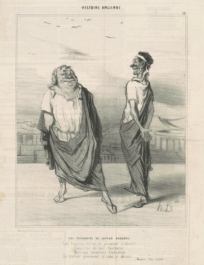 jouyeauz augurs toplantısı by Honoré Daumier