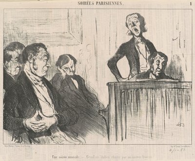 Müzikli bir akşam by Honoré Daumier