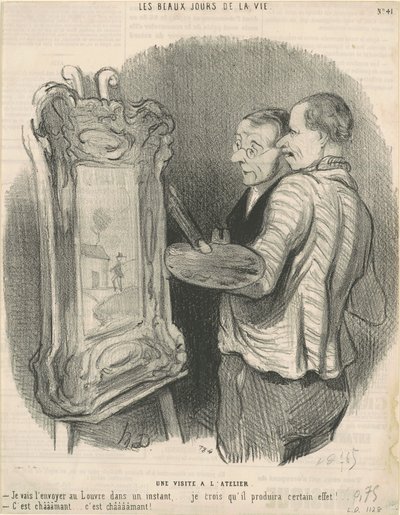 Stüdyoya bir ziyaret by Honoré Daumier