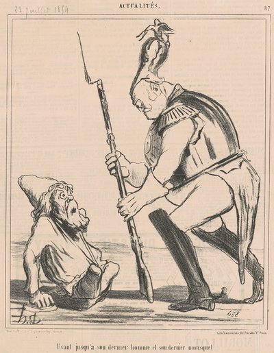 Son adamını kullanmak... by Honoré Daumier