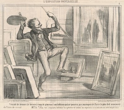 Az önce son fırça darbesini verdikten sonra... by Honoré Daumier
