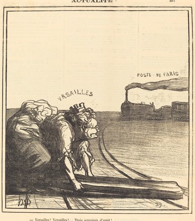 Versay!... Üç hafta tatil! by Honoré Daumier