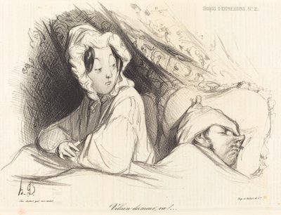 Yaramaz uykucu, git! by Honoré Daumier
