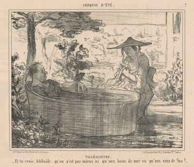 Tatil yeri by Honoré Daumier